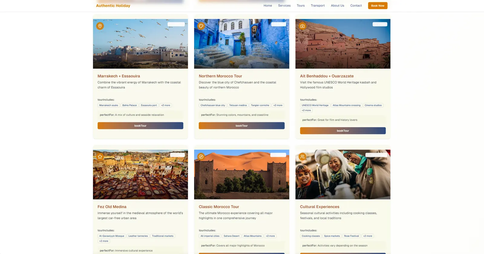 Site de voyages et d'expériences authentiques