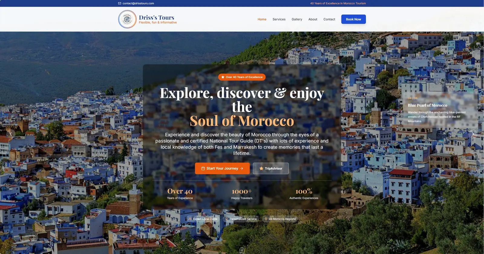 Site de guide touristique au Maroc